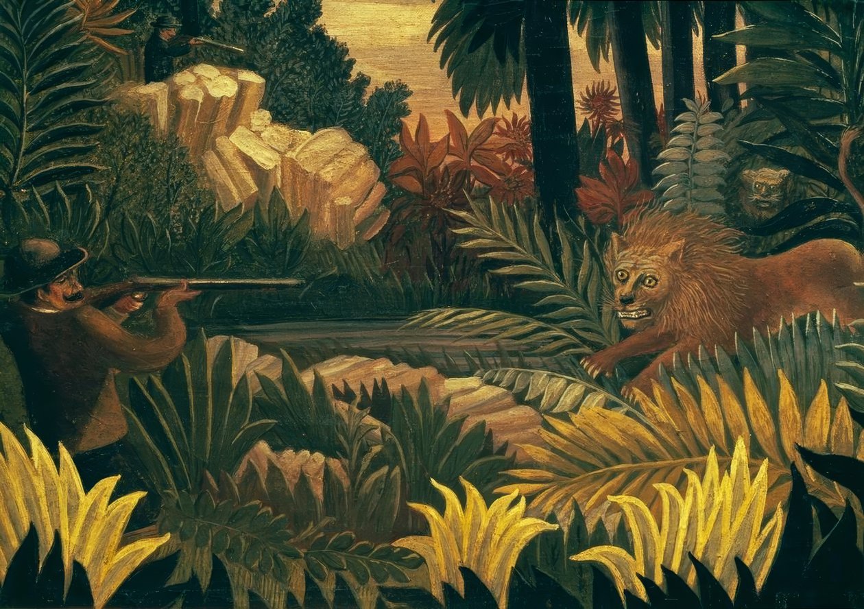 Die Löwenjagd tekijältä Henri Rousseau