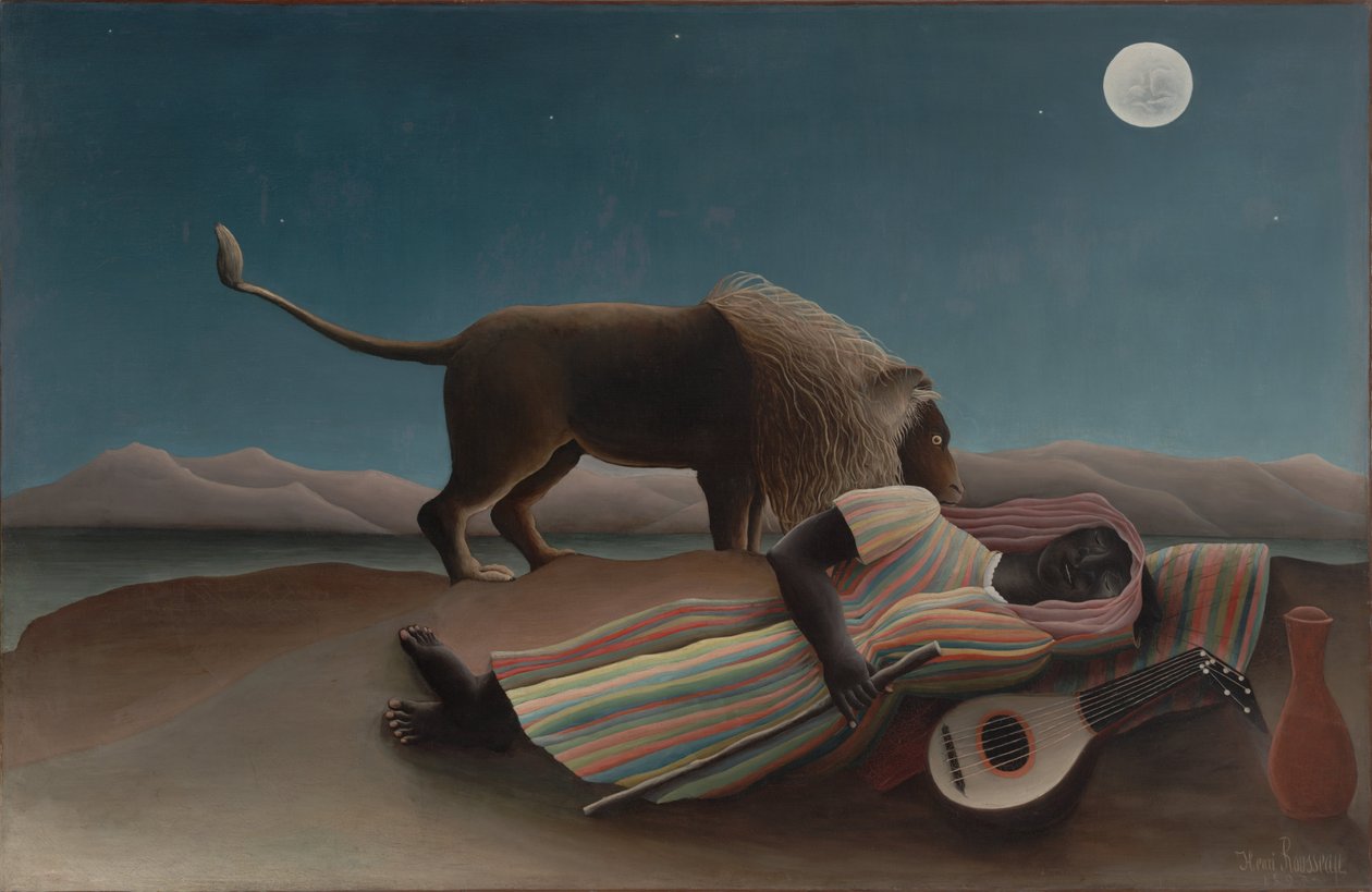 Nukkuva boheemi tekijältä Henri Rousseau
