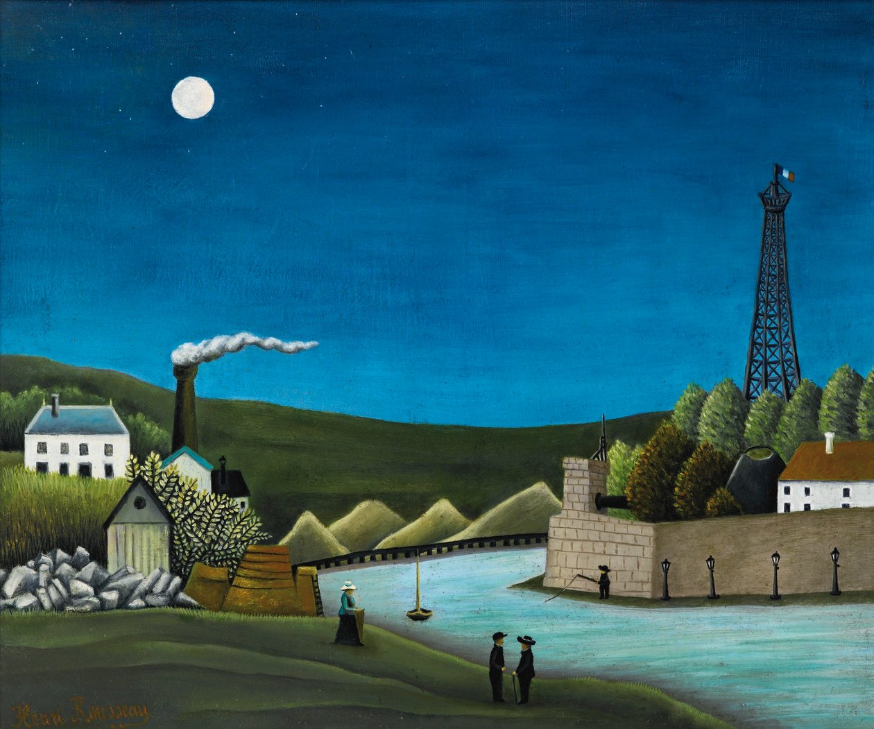 La Seine ja Suresnesl tekijältä Henri Rousseau