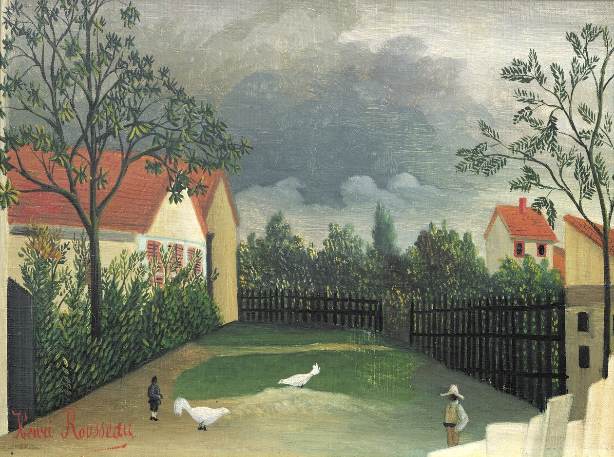 Maatilapiha, 1896-98 tekijältä Henri Rousseau