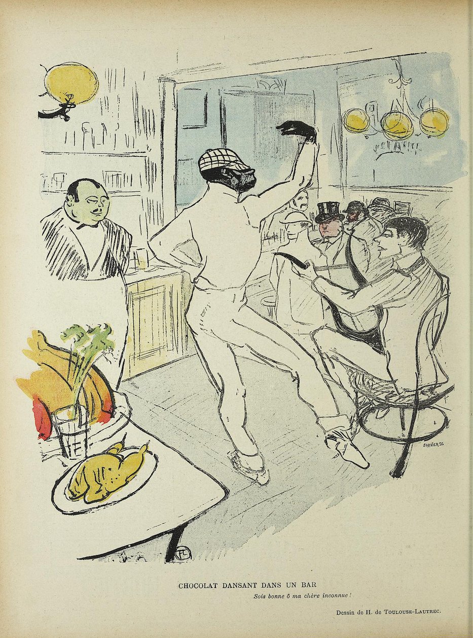 Chocolat dansant dans un bar tekijältä Henri de Toulouse Lautrec