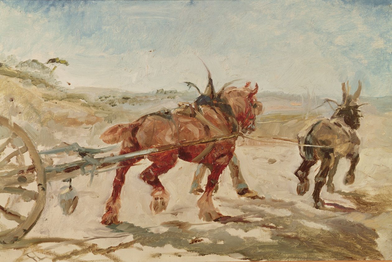 Hevosjoukkue valjaissa tekijältä Henri de Toulouse Lautrec