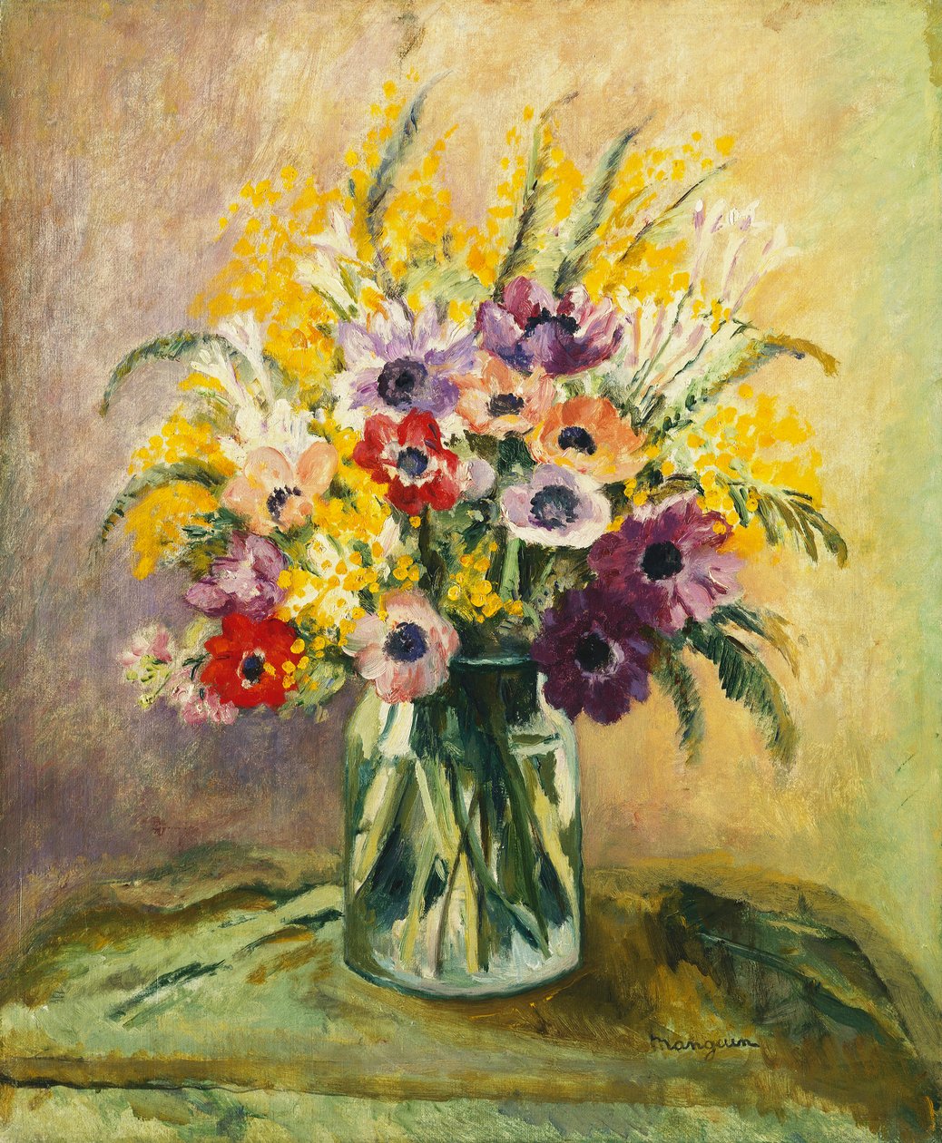 Anemones ja Mimosas tekijältä Henri Charles Manguin