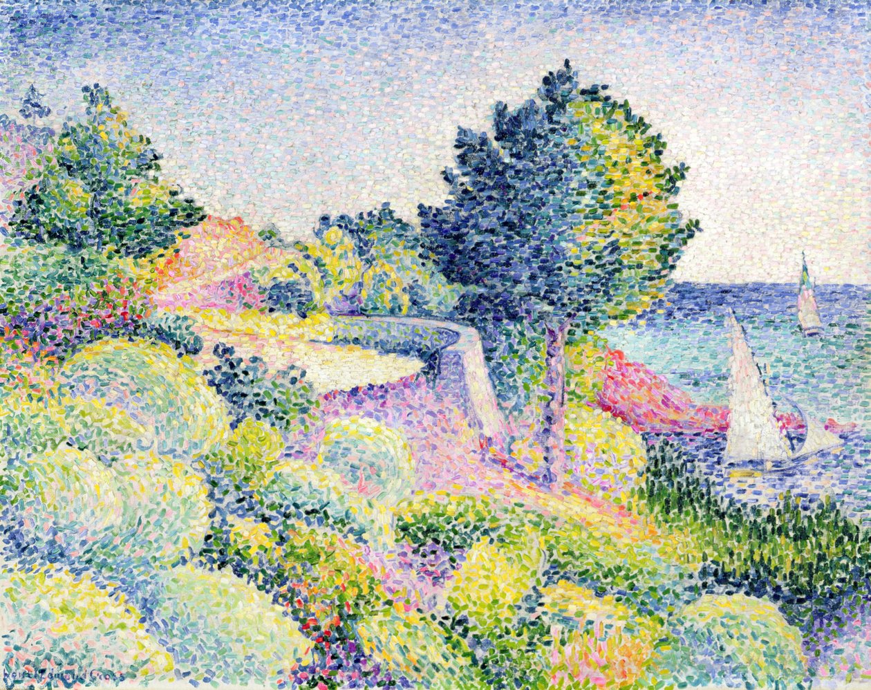 Tie rannikolla, 1907 tekijältä Henri Edmond Cross