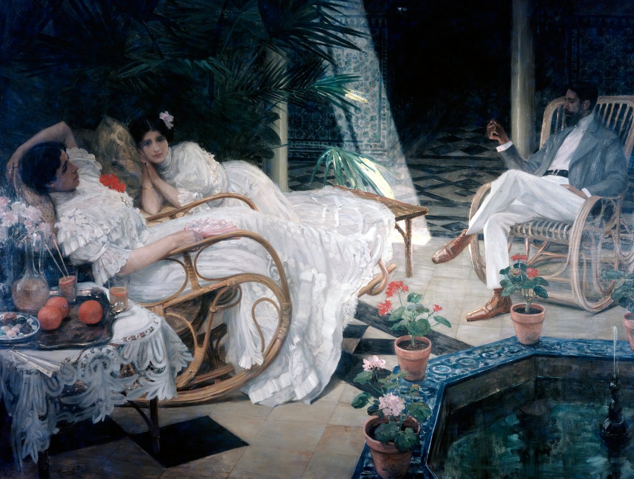 "The Patio", 1800-luku. tekijältä Henri Achillo Zo