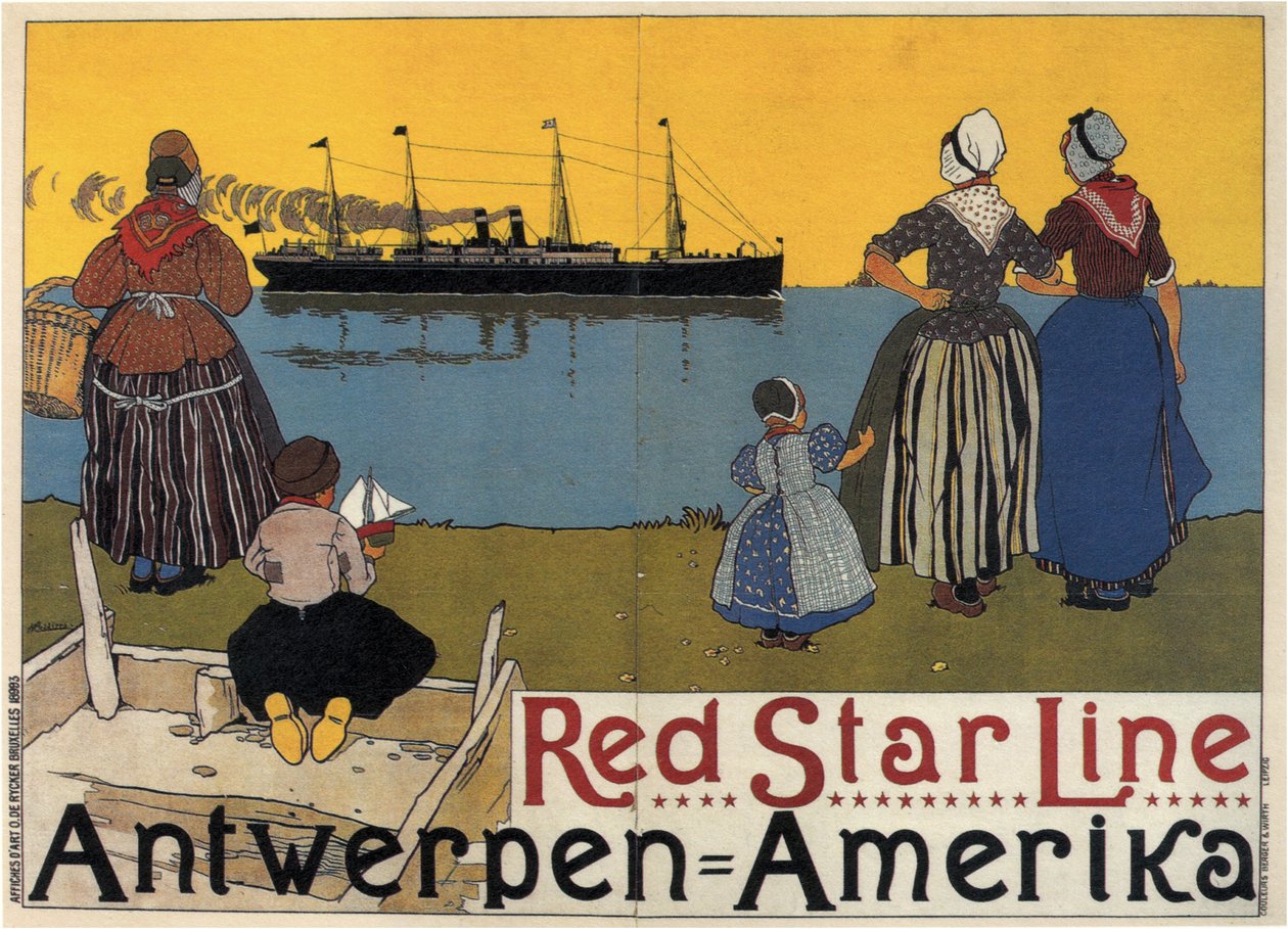 Red Star Line, 1899 tekijältä Henri Cassiers