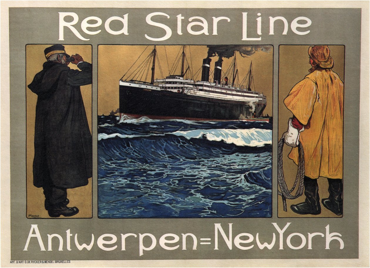 Red Star Line, 1908 tekijältä Henri Cassiers