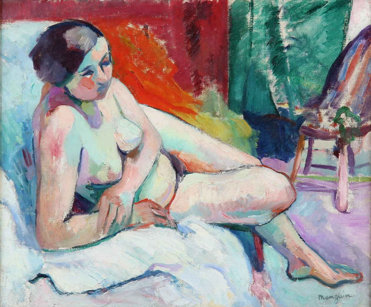 Mustalainen studiossa, 1906. tekijältä Henri Charles Manguin