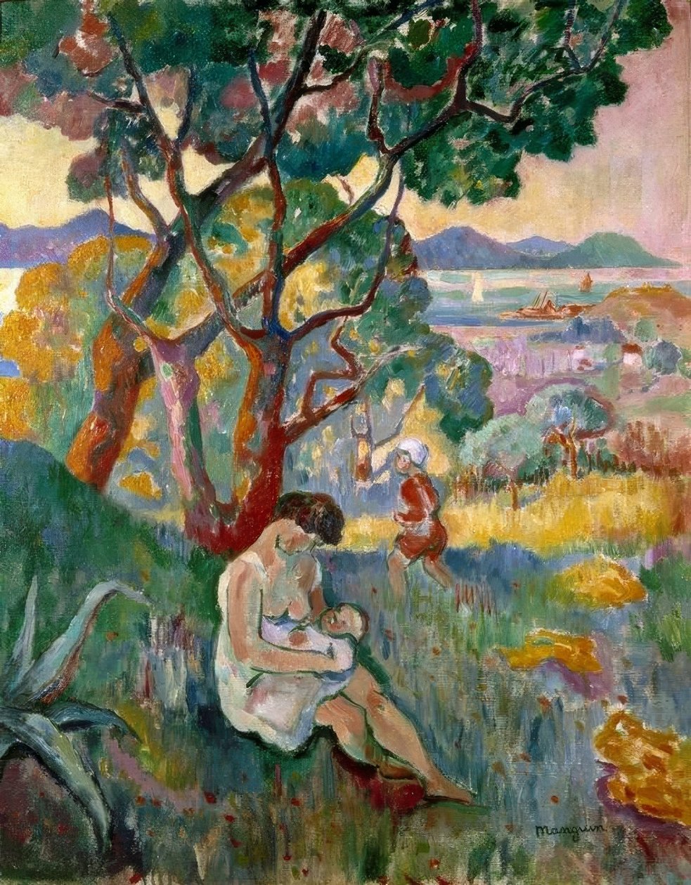 Saint-Tropez, näkymä Villa Demièrestä tekijältä Henri Charles Manguin