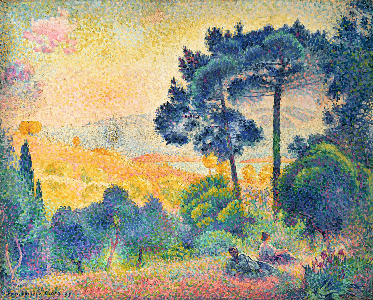 Provencen maisema, 1898. tekijältä Henri Edmond Cross