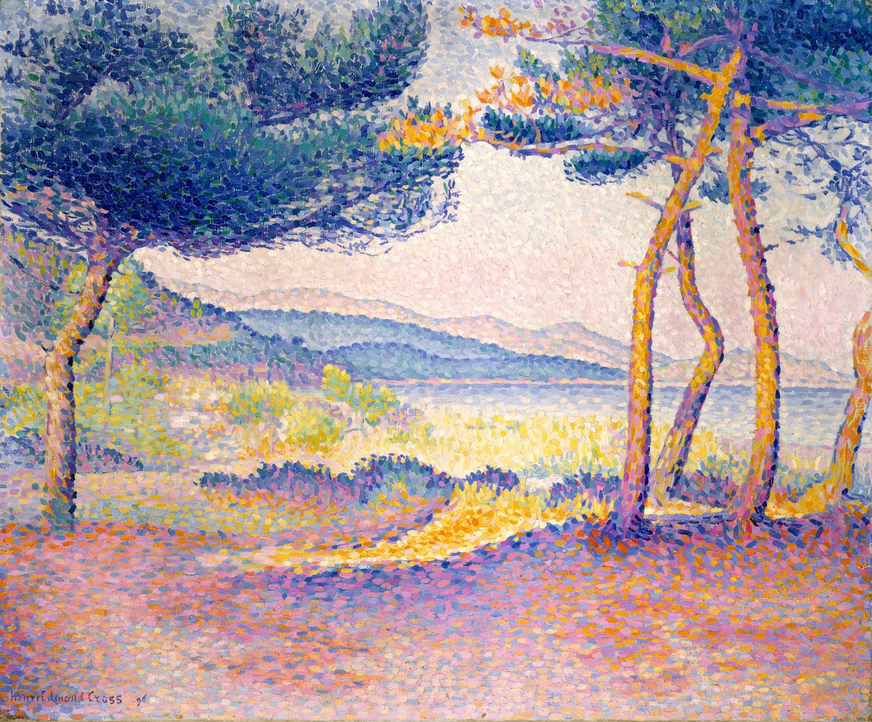 Pines Along the Shore, 1896. tekijältä Henri Edmond Cross