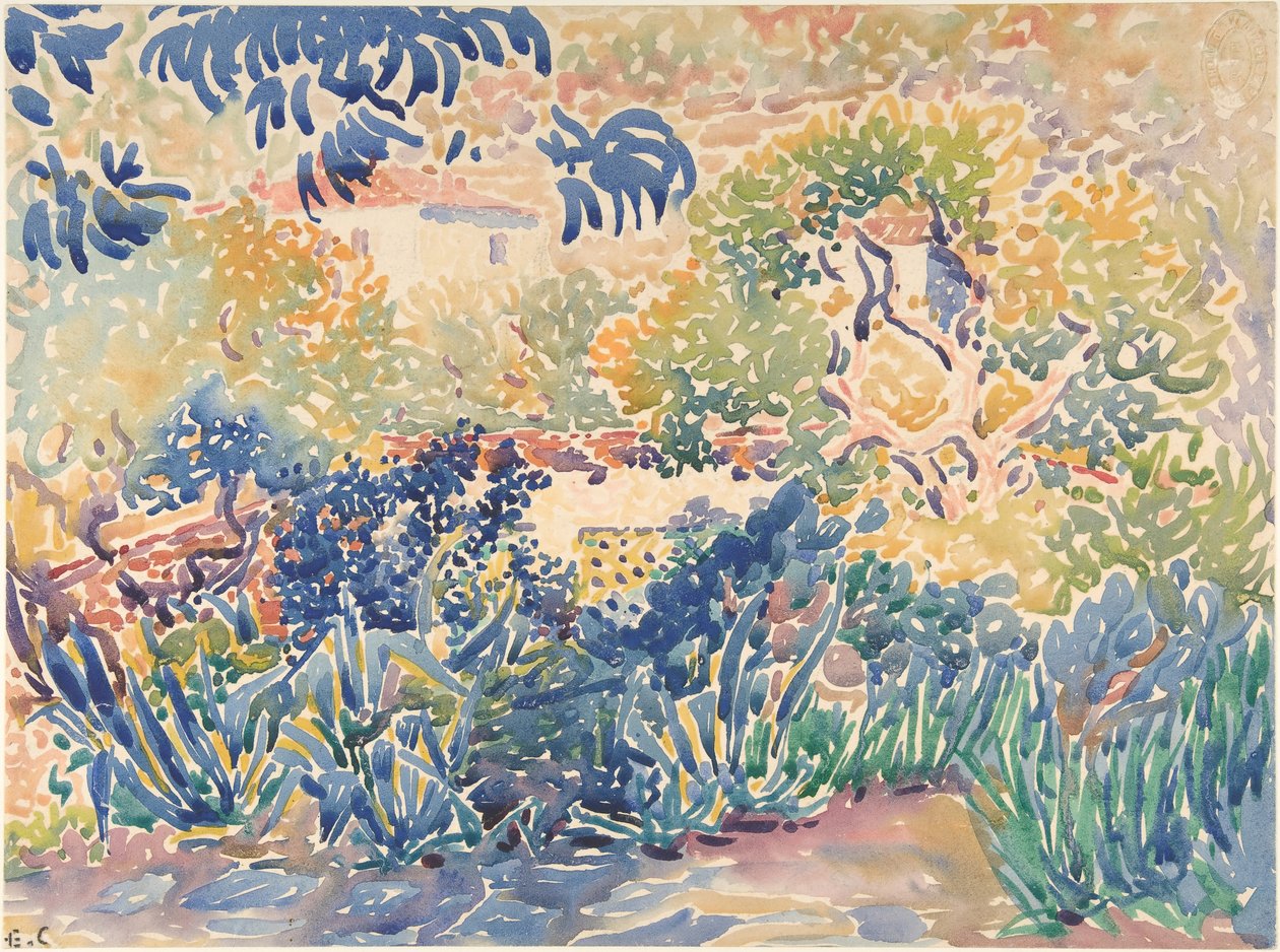 Taiteilijan puutarha Saint-Clairissa, 1904-1905. tekijältä Henri Edmond Cross