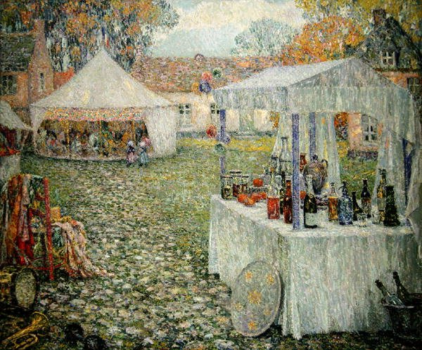 Teltat, Gerberoy tekijältä Henri Eugene Augustin Le Sidaner