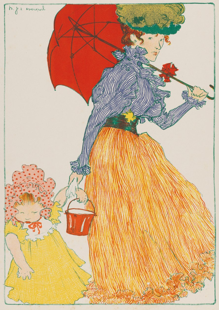 Aukiolla, 1897. tekijältä Henri Jacques Edouard Evenepoel