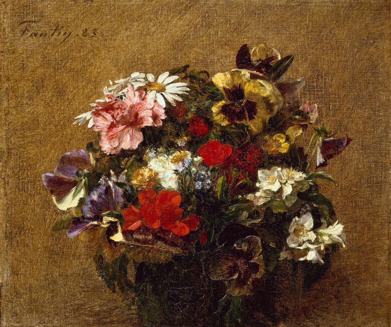 Kukkakimppu tekijältä Ignace Henri Jean Fantin Latour