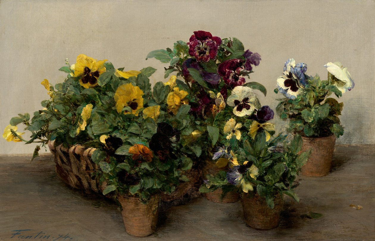 Orvokit, 1874. tekijältä Ignace Henri Jean Fantin Latour