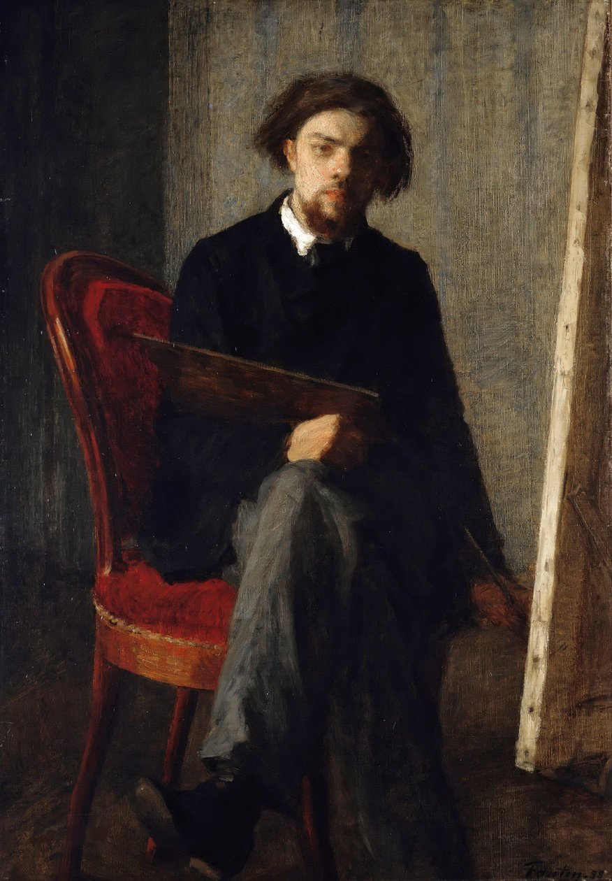 Omakuva, 1858. tekijältä Ignace Henri Jean Fantin Latour