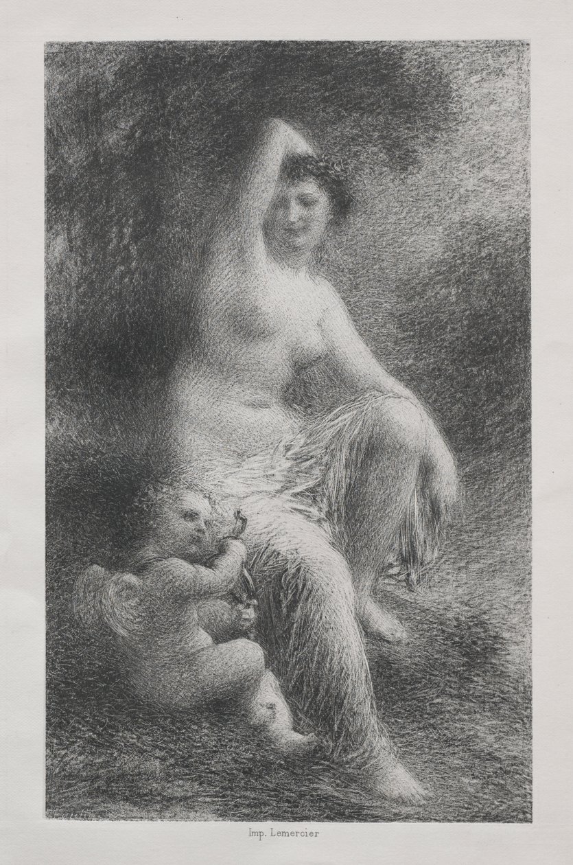 Venus ja Cupid tekijältä Ignace Henri Jean Fantin Latour