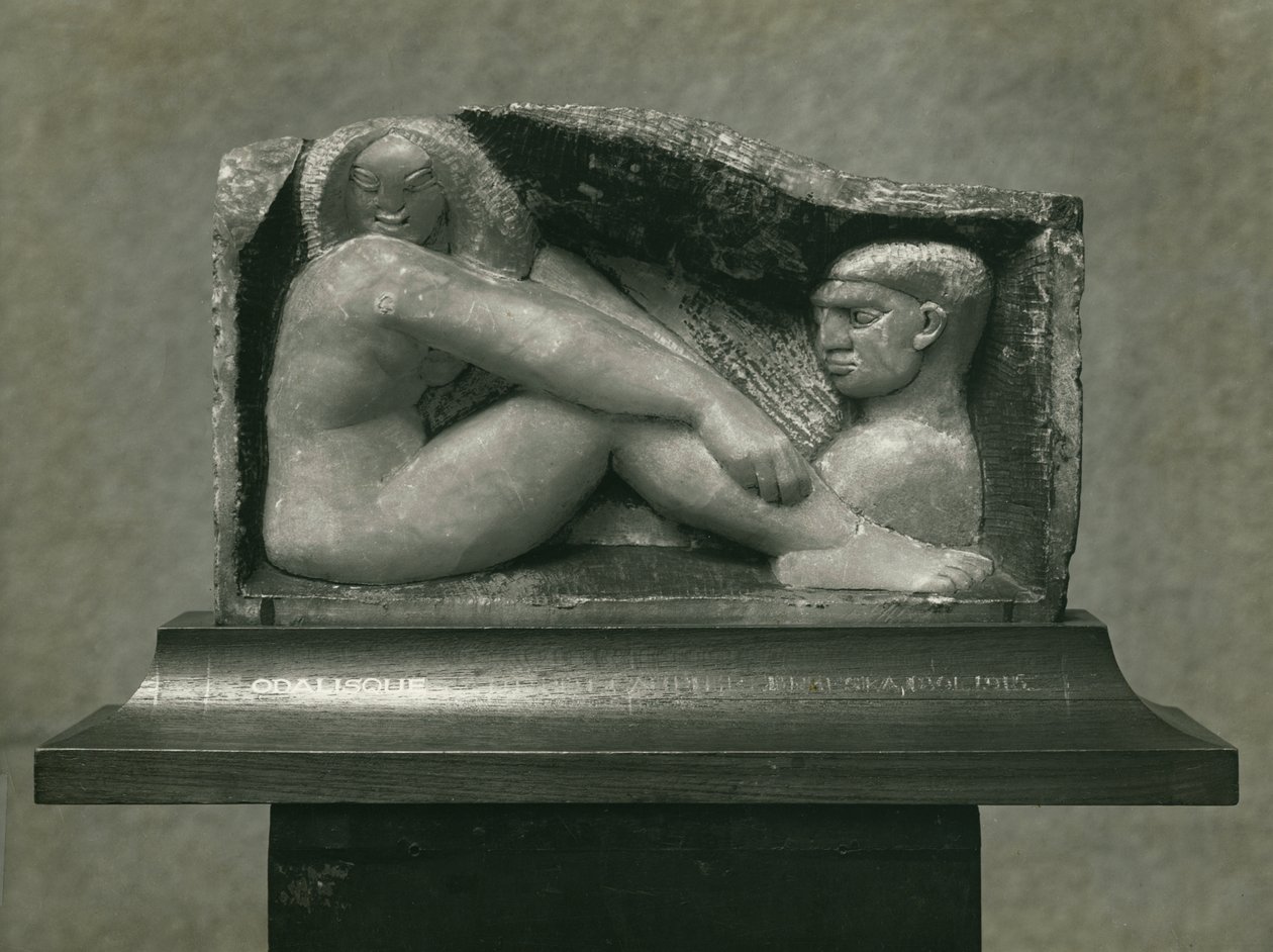 Odalisque (mies ja nainen) 1912-13 (alabasteri) tekijältä Henri Gaudier Brzeska