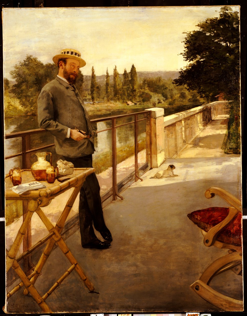 Elegantti mies terassilla, 1885 tekijältä Henri Gervex