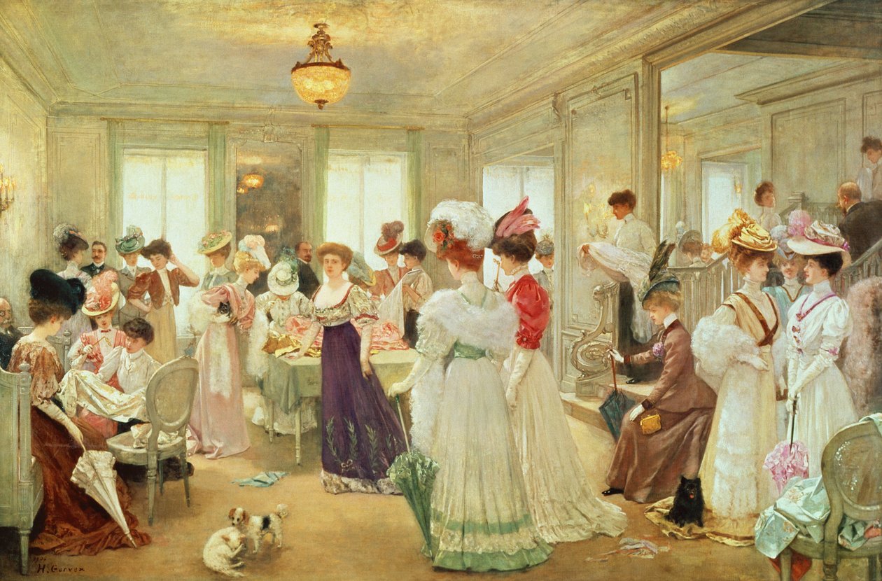 Cinq Heures chez le Couturier Paquin, 1906 tekijältä Henri Gervex
