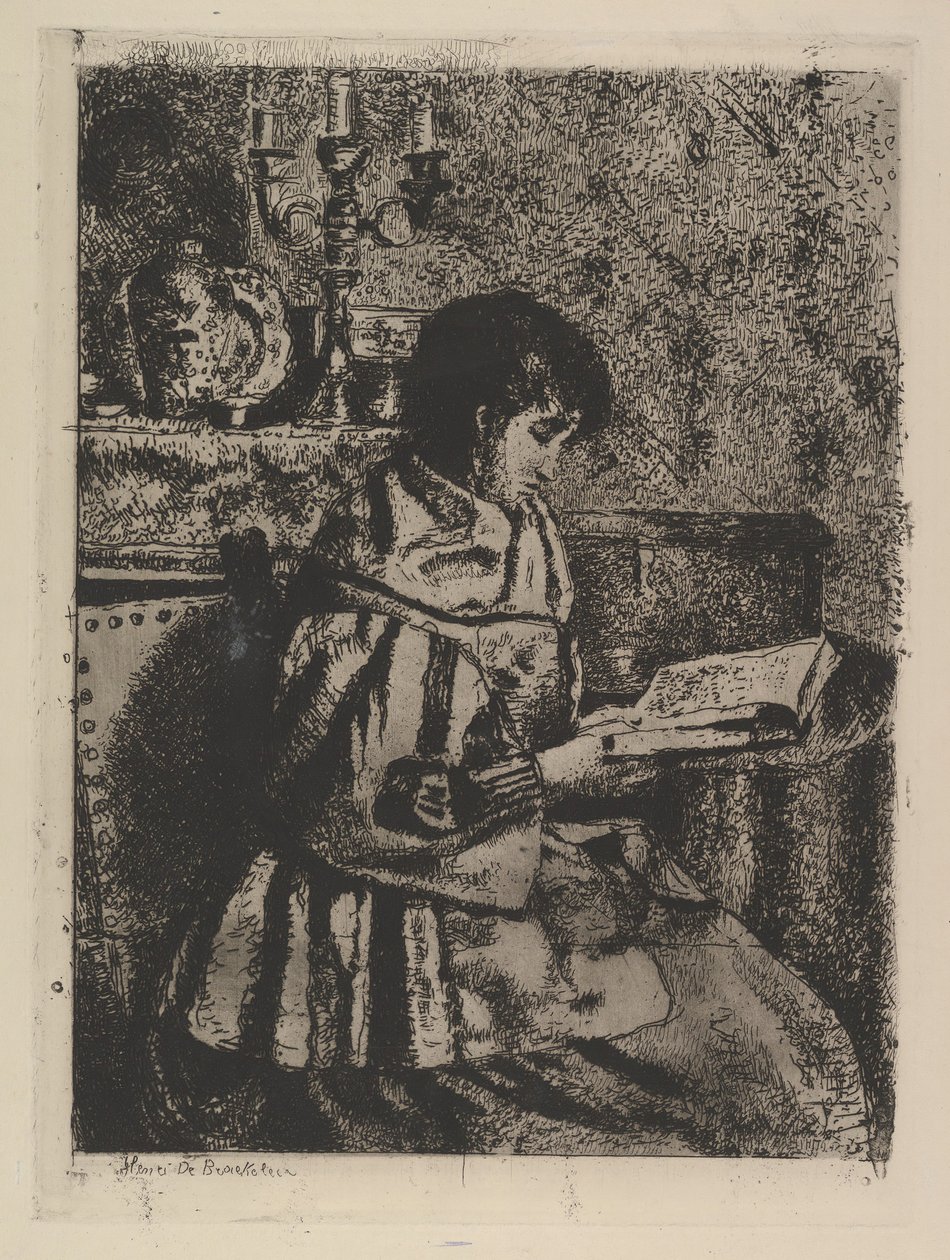 Lukija, n. 1870. tekijältä Henri Jean Augustin de Braekeleer