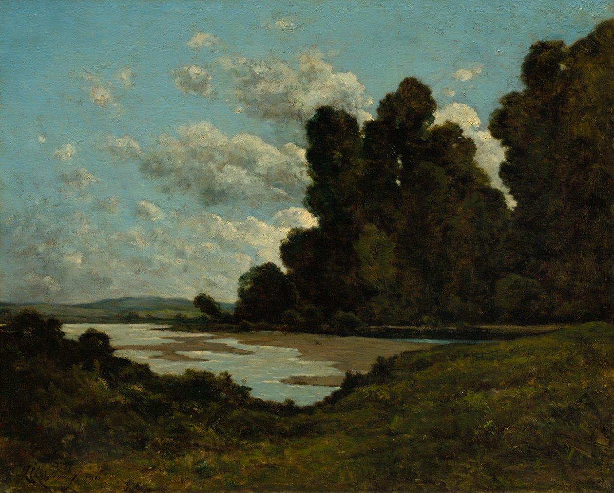 Loire-joki Neversissä tekijältä Henri Joseph Harpignies