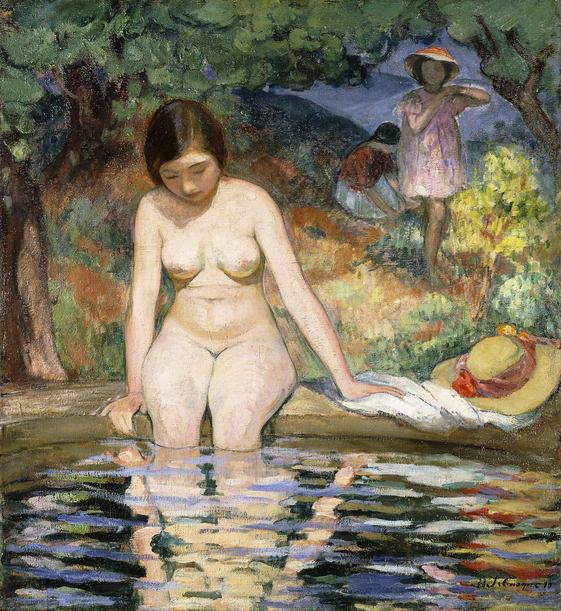 Uimari; Kylpylä, 1910 tekijältä Henri Lebasque