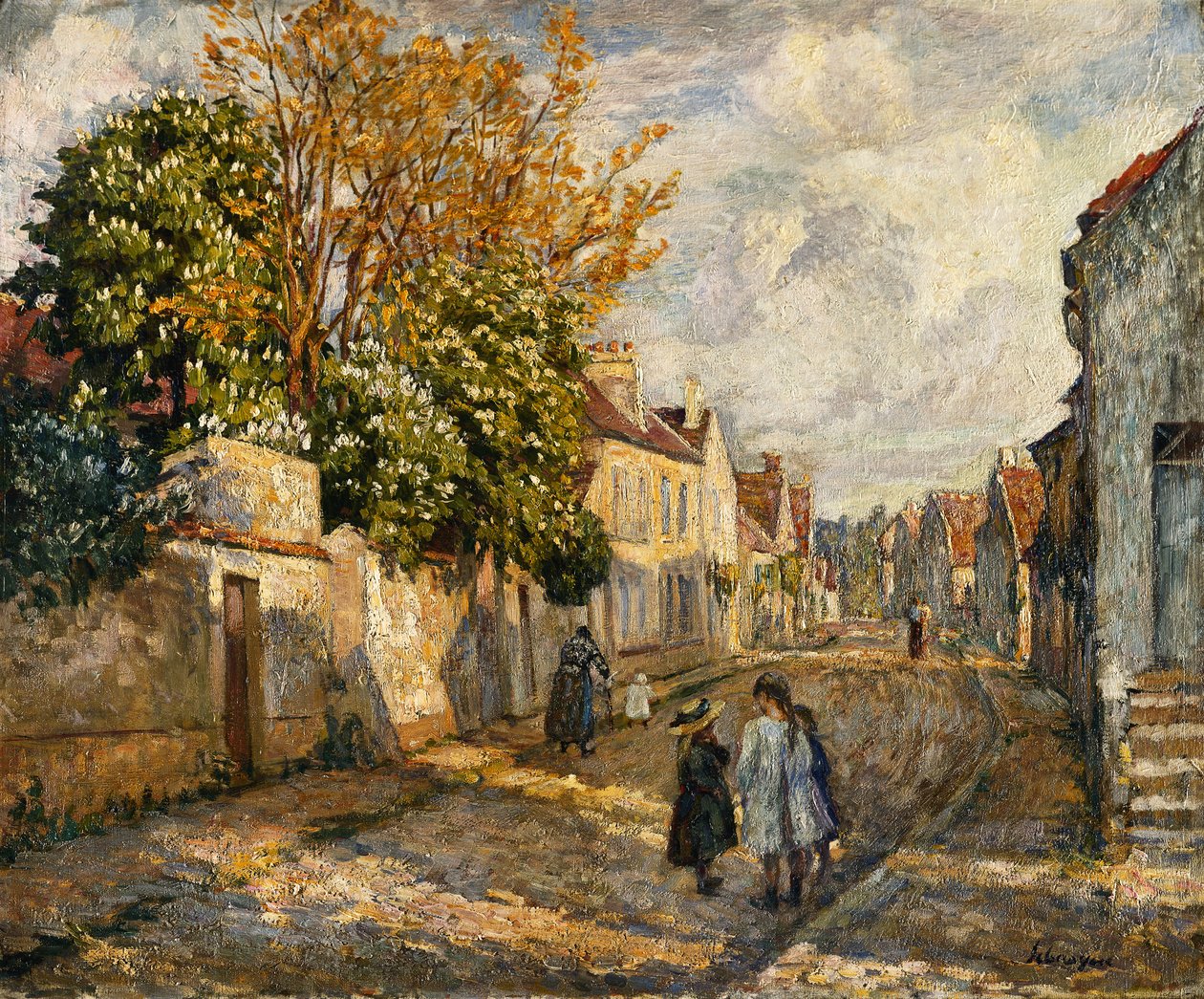 Street Scene, Lagny; Scene de Rue, Lagny, tekijältä Henri Lebasque