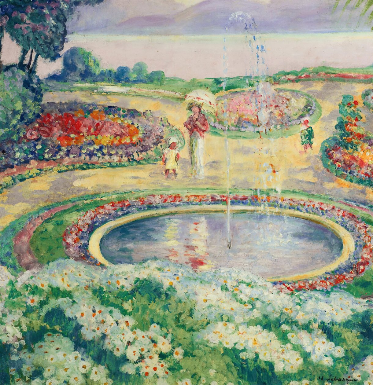 Kukkapuutarha. tekijältä Henri Lebasque