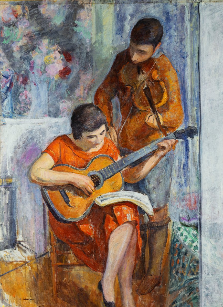 Muusikot; Muusikot, n. 1930 tekijältä Henri Lebasque