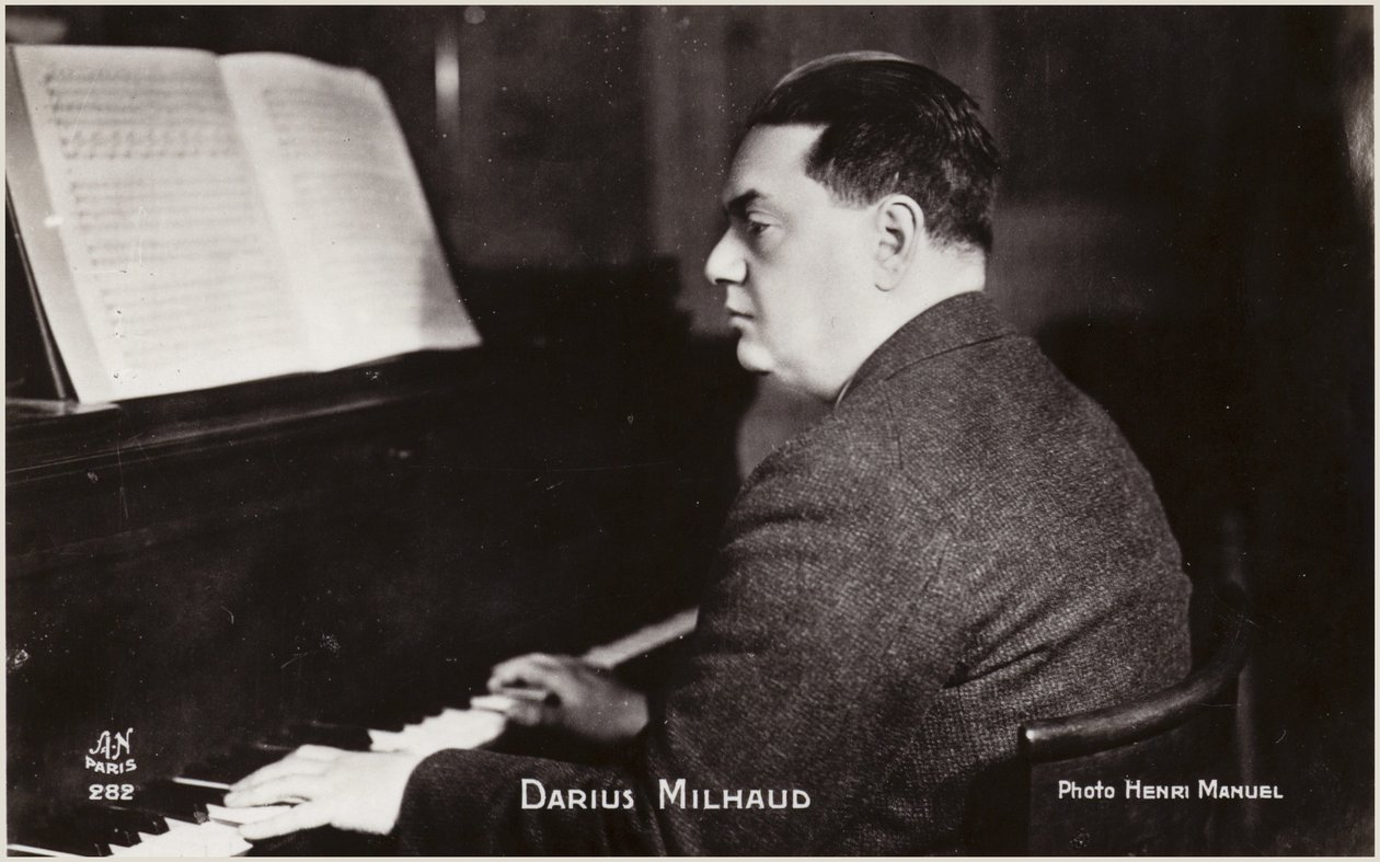 Darius Milhaudin muotokuva (s/w-valokuva) tekijältä Henri Manuel