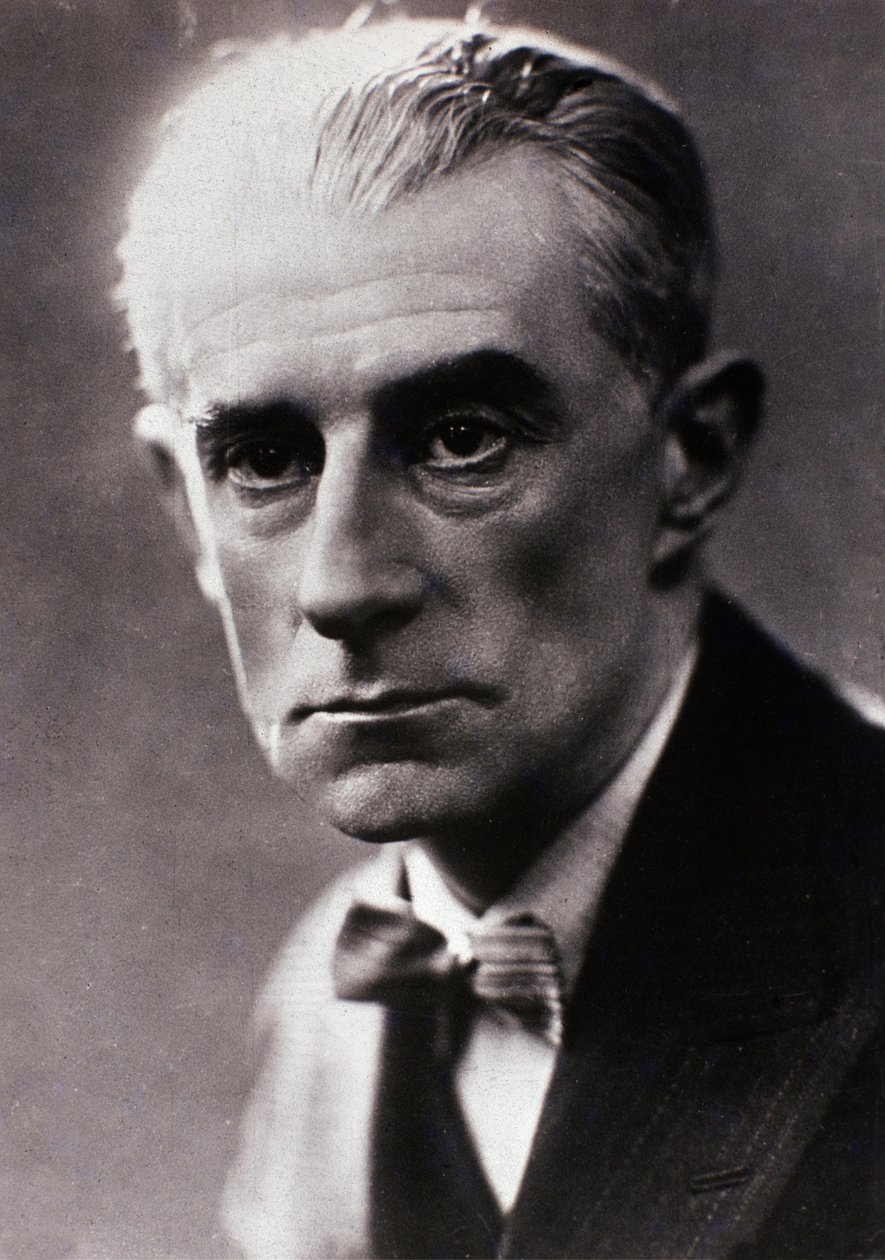 Maurice Ravelin muotokuva (s/w valokuva) tekijältä Henri Manuel