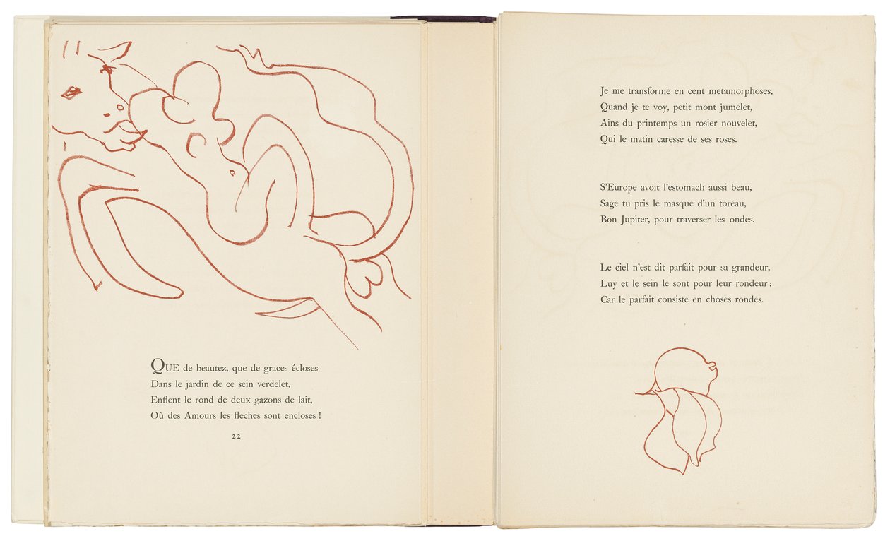 Valikoima Ronsardin Amoursia tekijältä Henri Matisse