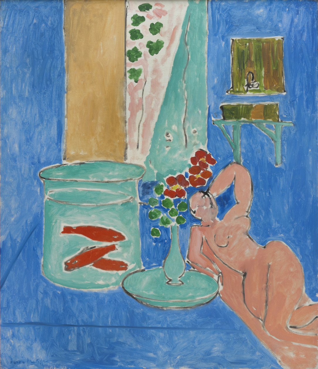 Kultakala ja veistos tekijältä Henri Matisse