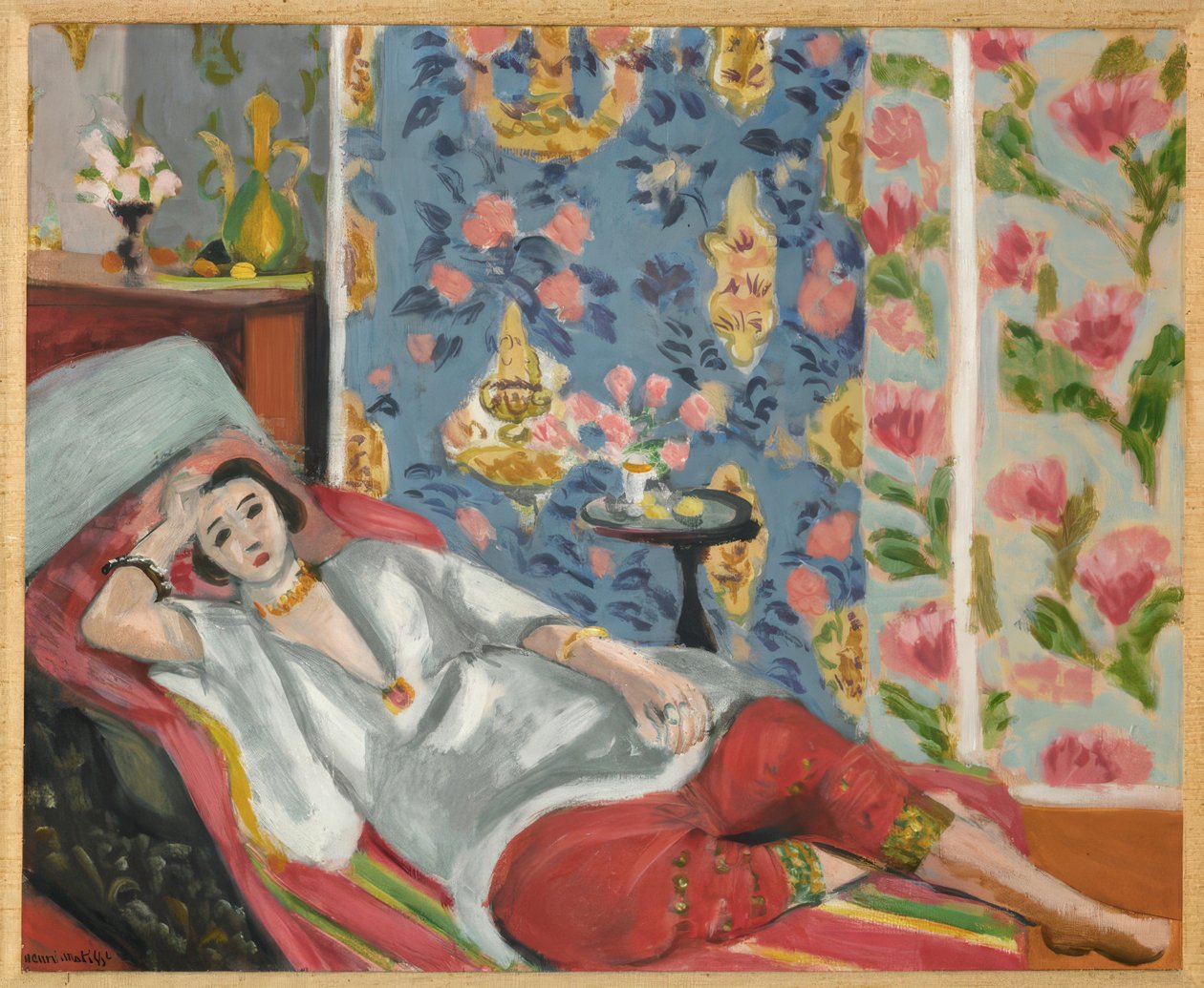 Odalisko, jolla on punaiset housut tekijältä Henri Matisse