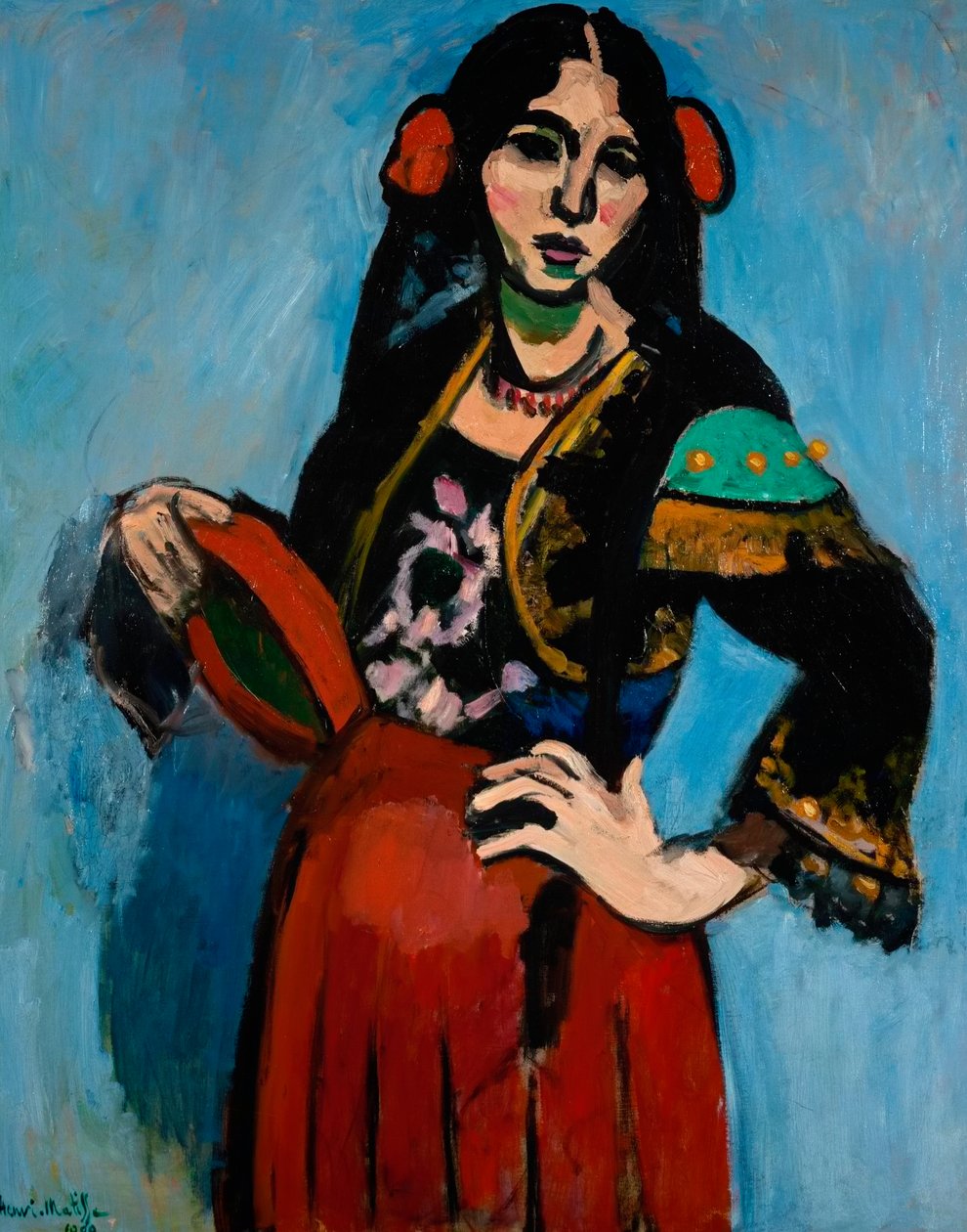 Espanjalainen nainen tamburiinin kanssa tekijältä Henri Matisse