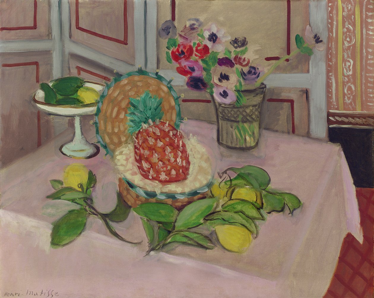 Asetelma: Ananas ja sitruunat tekijältä Henri Matisse