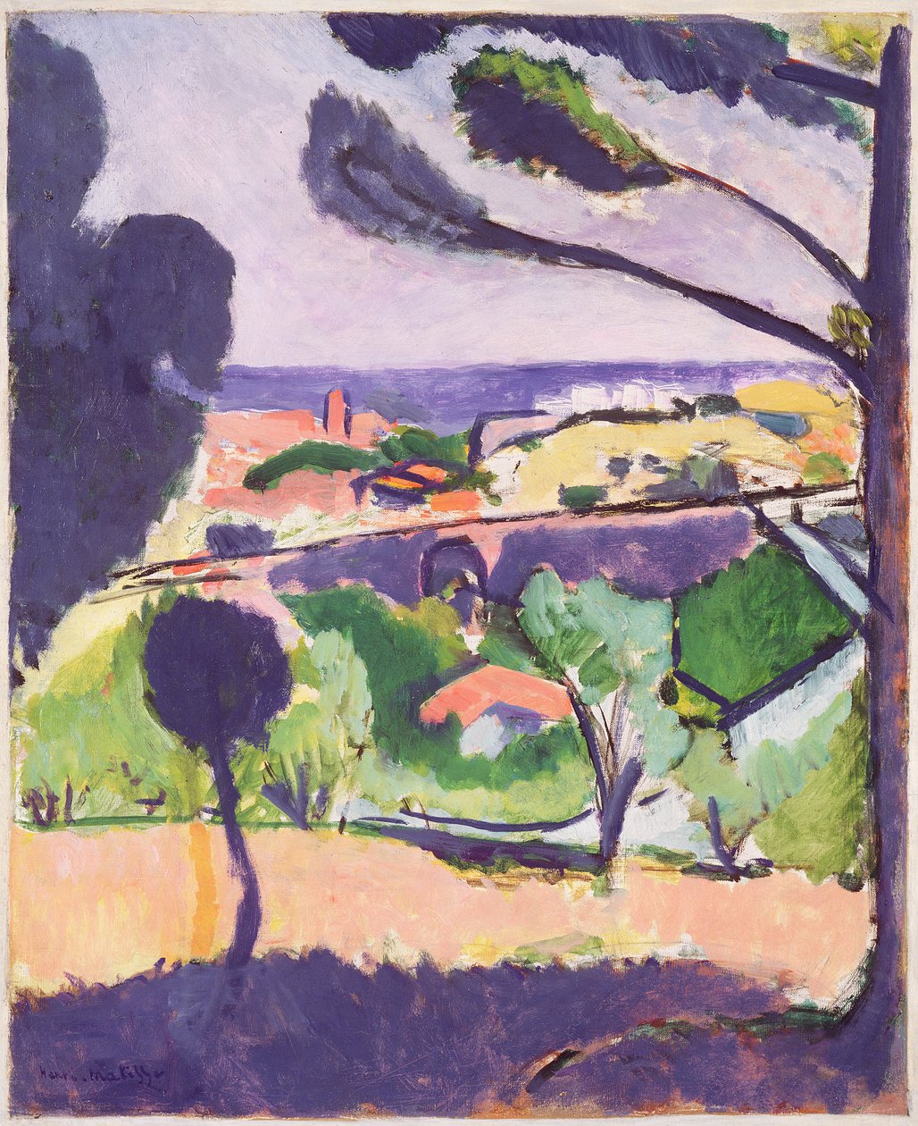Näkymä Collioureen ja merelle tekijältä Henri Matisse