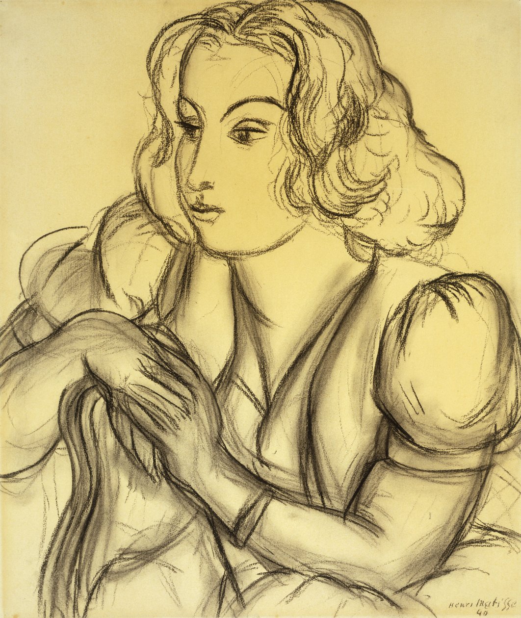 Nainen nojaa; Femme Accoudee tekijältä Henri Matisse