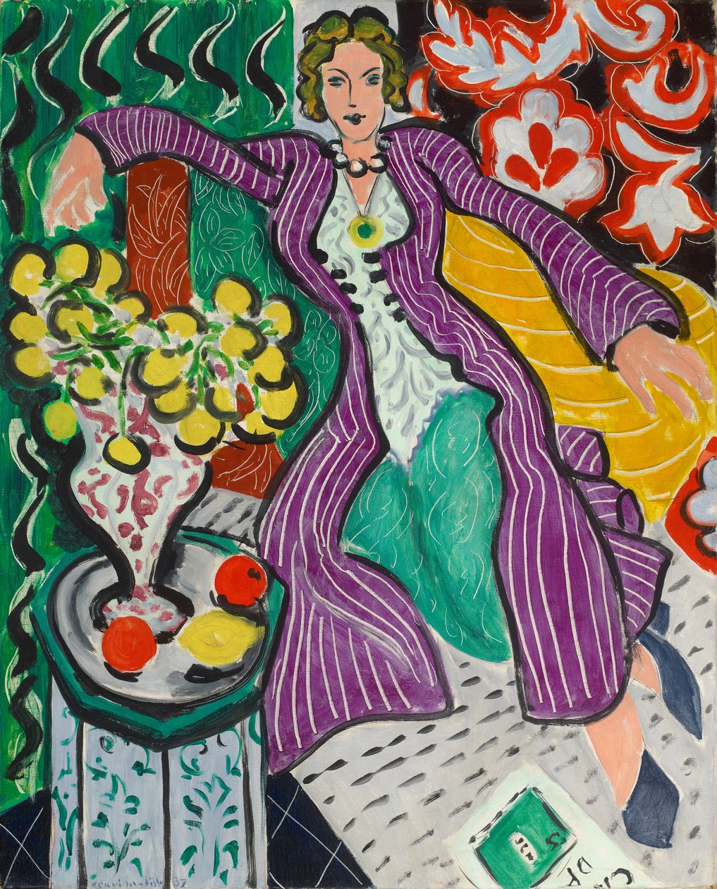Nainen violetissa takissa tekijältä Henri Matisse