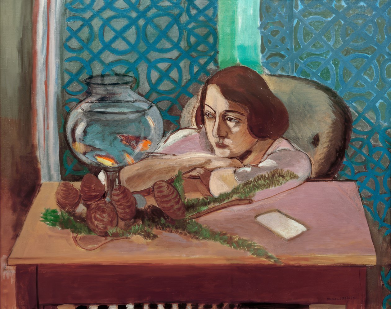 Nainen akvaarion edessä tekijältä Henri Matisse
