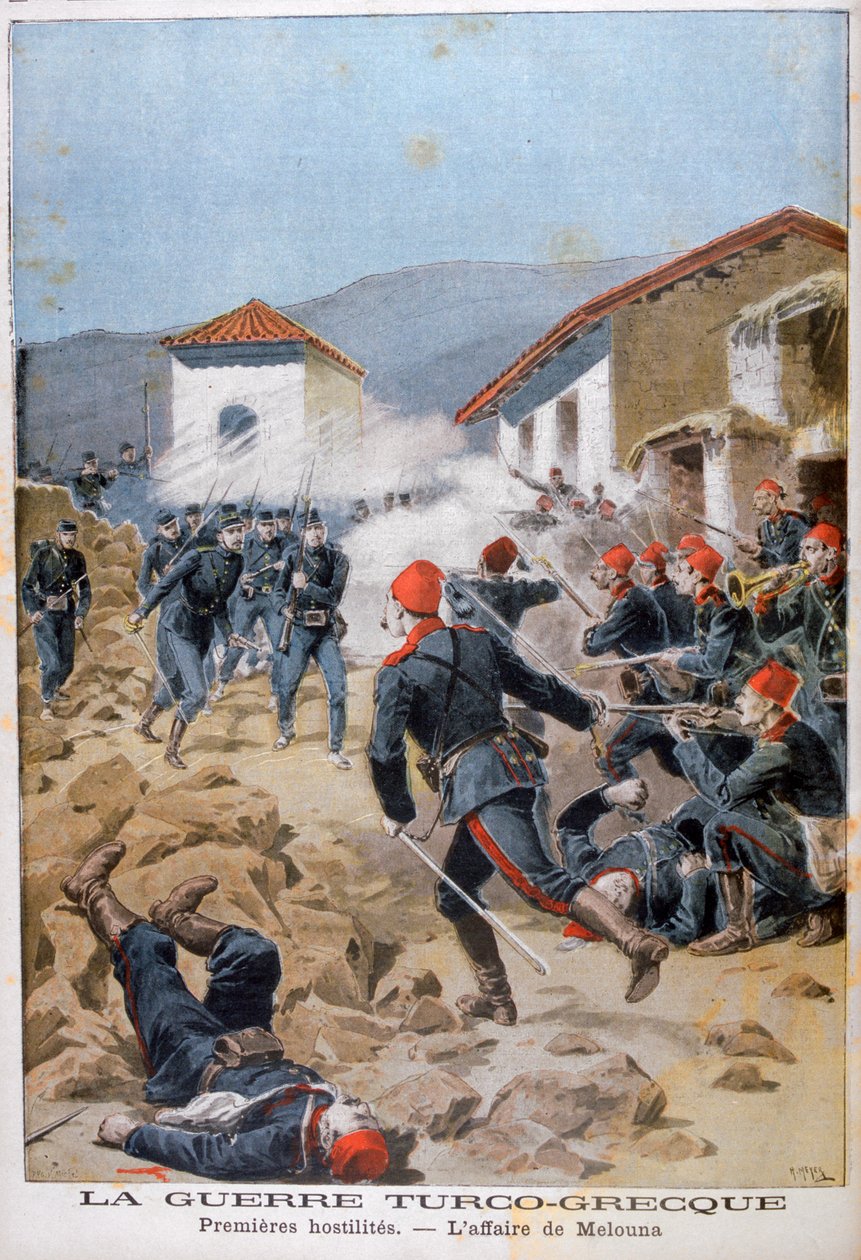 Melunan taistelu, Kreikan ja Turkin sota, 1897 tekijältä Henri Meyer