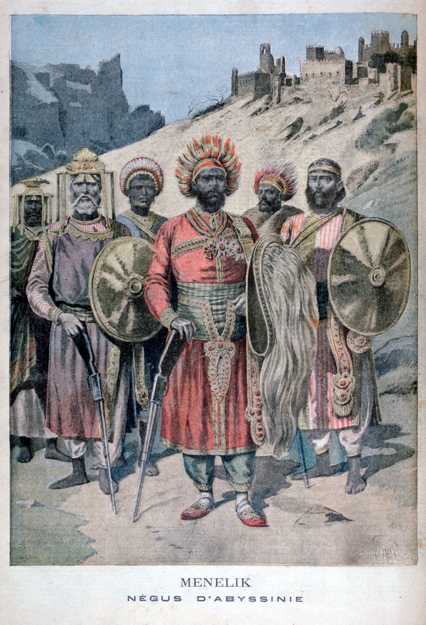 Menelik II Abessiniasta, 1895 tekijältä Henri Meyer