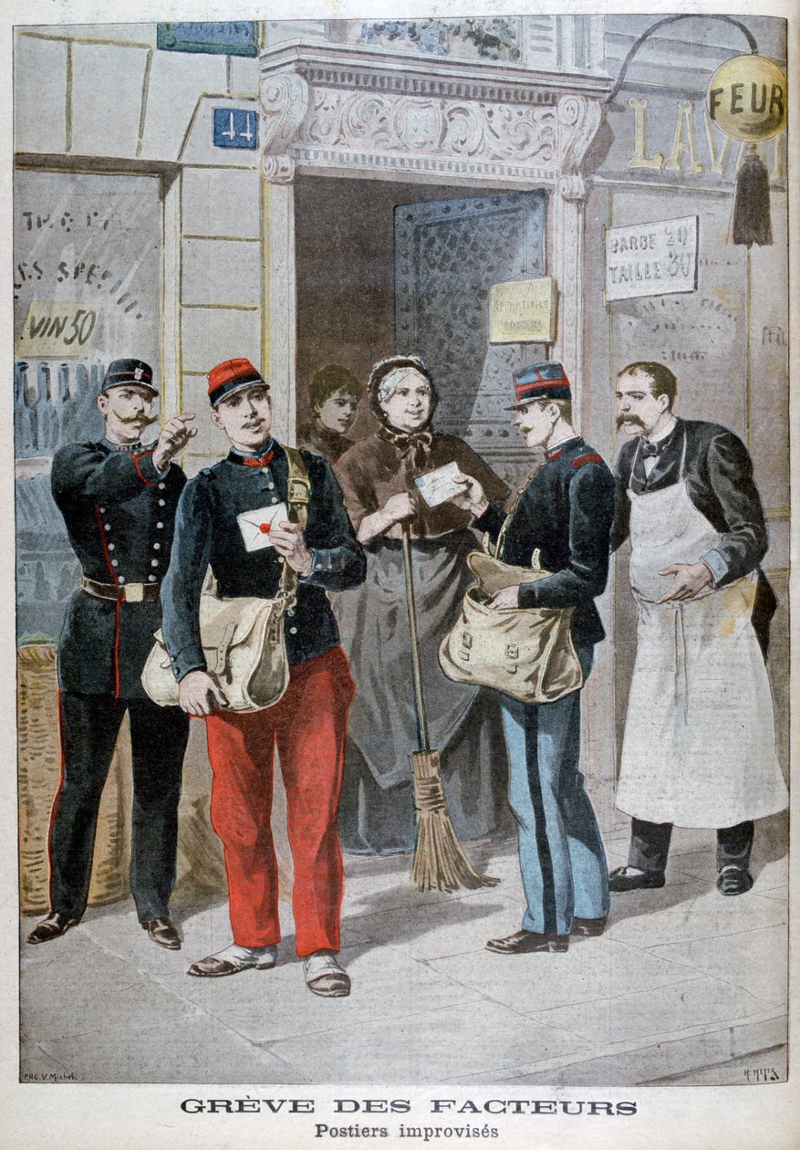 Postin työntekijät improvisoivat, 1899. tekijältä Henri Meyer