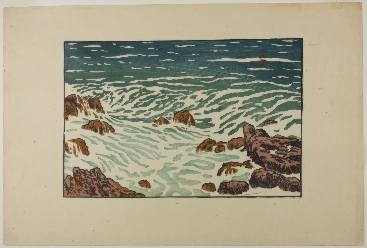 Pieni aalto nousee, Pointe de la Haye tekijältä Henri Rivière