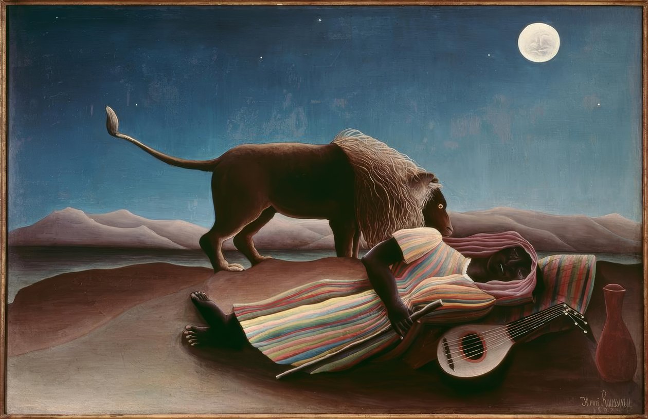 La Bohémienne endormi tekijältä Henri Rousseau