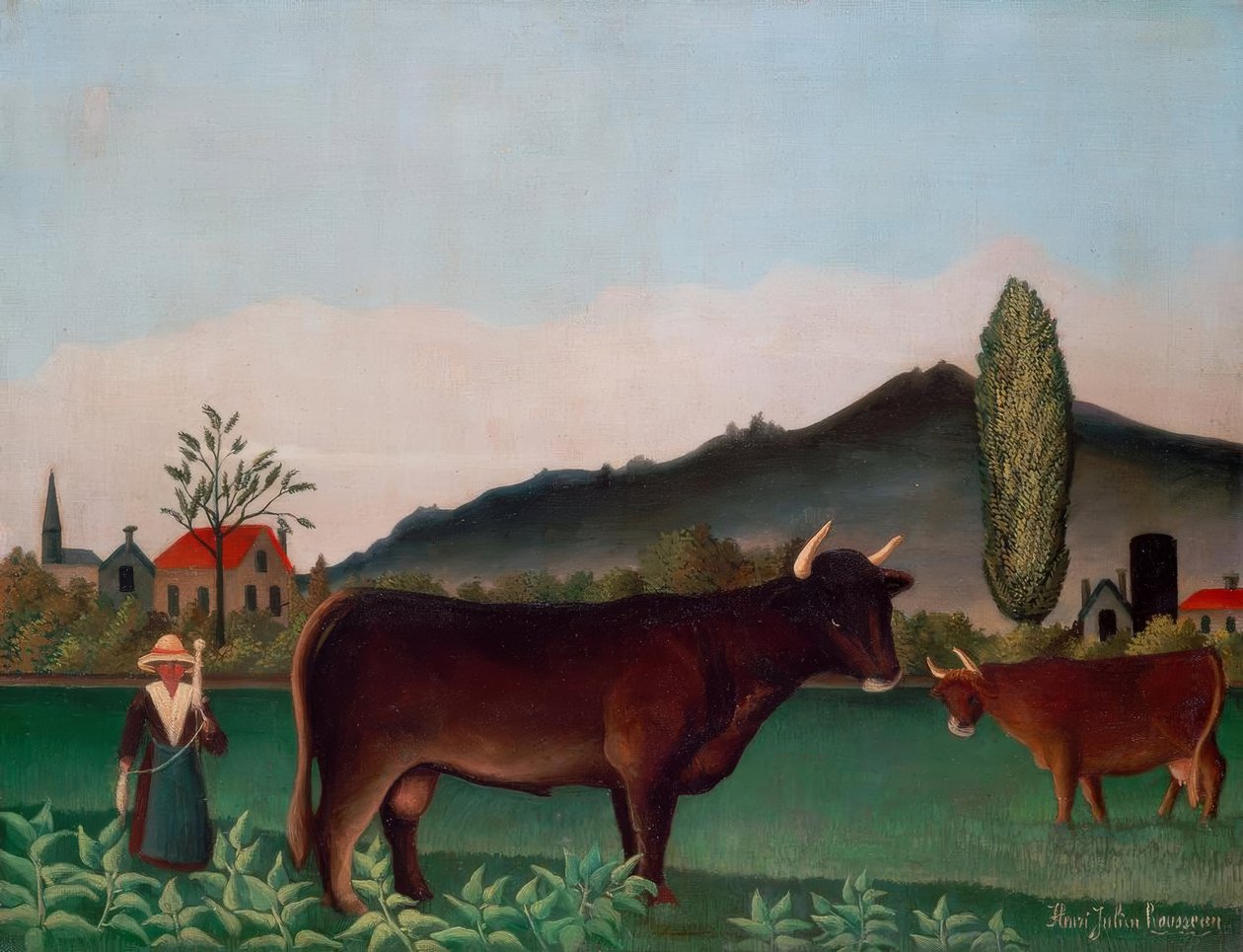 Paysage avec vaches tekijältä Henri Rousseau