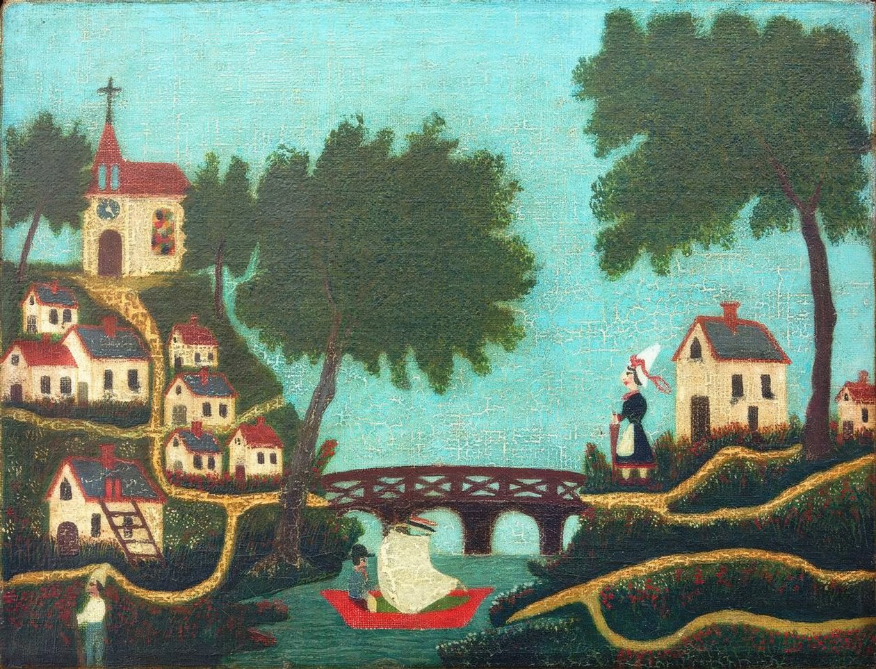 Maisema, silta tekijältä Henri Rousseau