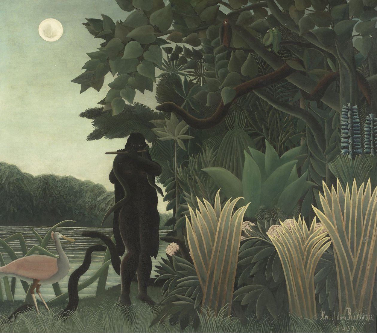 Snake Charmer, 1907 tekijältä Henri Rousseau